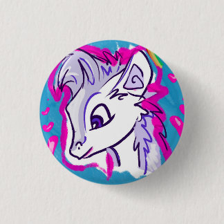 Purple Fluff 3 Cm Round Badge