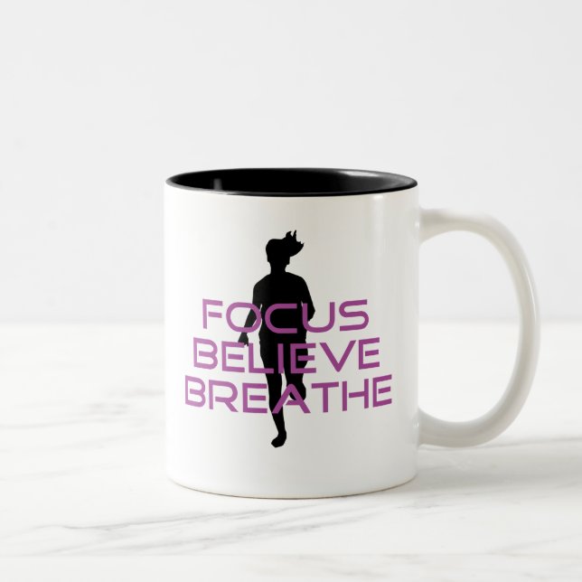 Purple Focus Believe Breathe Two-Tone Coffee Mug (Right)