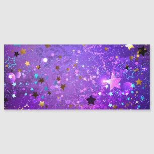 Purple foil background with Stars