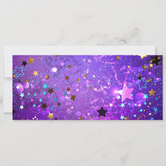 Purple foil background with Stars (Front)