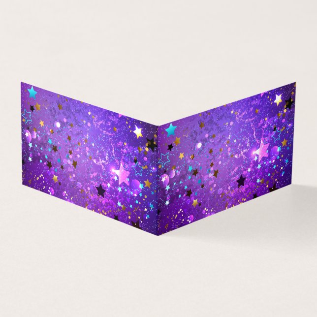 Purple foil background with Stars (Outside)