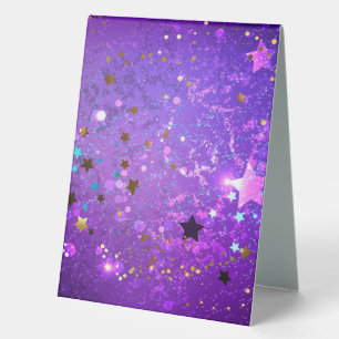 Purple foil background with Stars