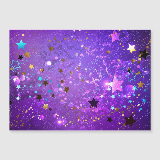 Purple foil background with Stars (Front)