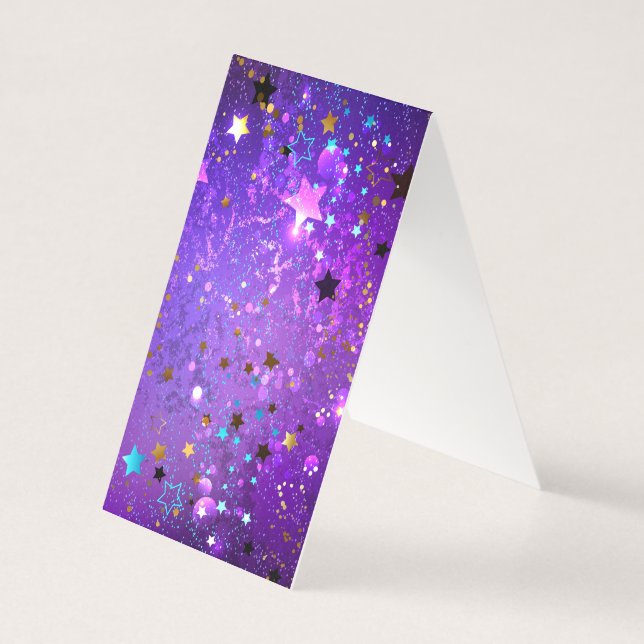 Purple foil background with Stars (Back)