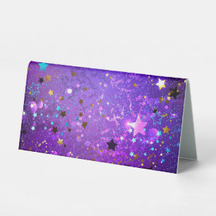 Purple foil background with Stars
