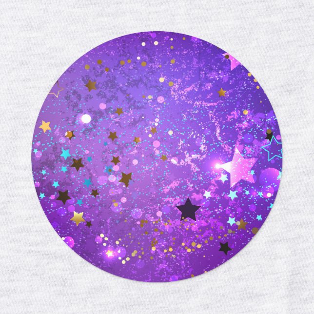 Purple foil background with Stars (Design 1)