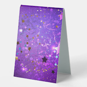 Purple foil background with Stars