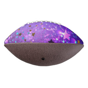 Purple foil background with Stars American Football