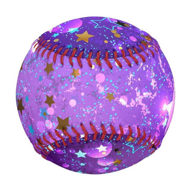 Purple foil background with Stars Baseball (Front)