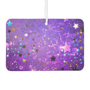 Purple foil background with Stars Car Air Freshener