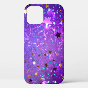 Purple foil background with Stars iPhone 12 Pro Case