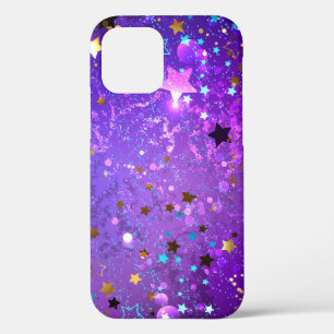Purple foil background with Stars iPhone 12 Pro Case