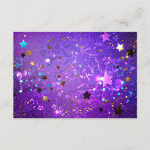 Purple foil background with Stars Enclosure Card