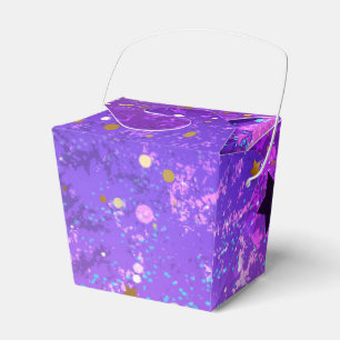 Purple foil background with Stars Favour Box