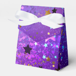 Purple foil background with Stars Favour Box