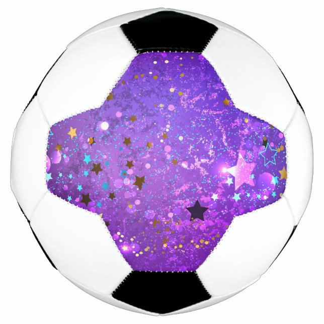 Purple foil background with Stars Football (Front)
