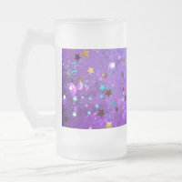 Purple foil background with Stars