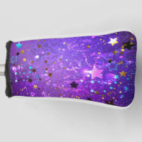 Purple foil background with Stars