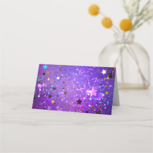 Purple foil background with Stars Loyalty Card