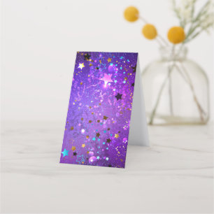 Purple foil background with Stars Loyalty Card