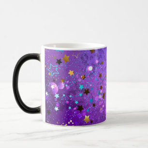 Purple foil background with Stars Magic Mug