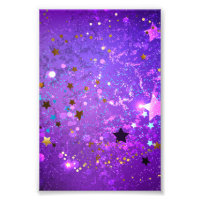 Purple foil background with Stars