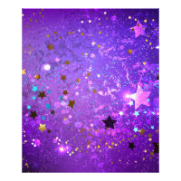 Purple foil background with Stars