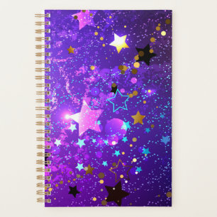 Purple foil background with Stars Planner