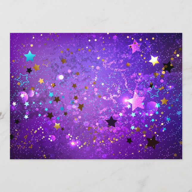 Purple foil background with Stars Programme (Front)