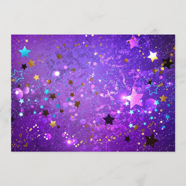 Purple foil background with Stars Programme (Front)