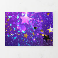 Purple foil background with Stars