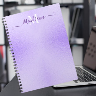 Purple Foil Typography Notebook
