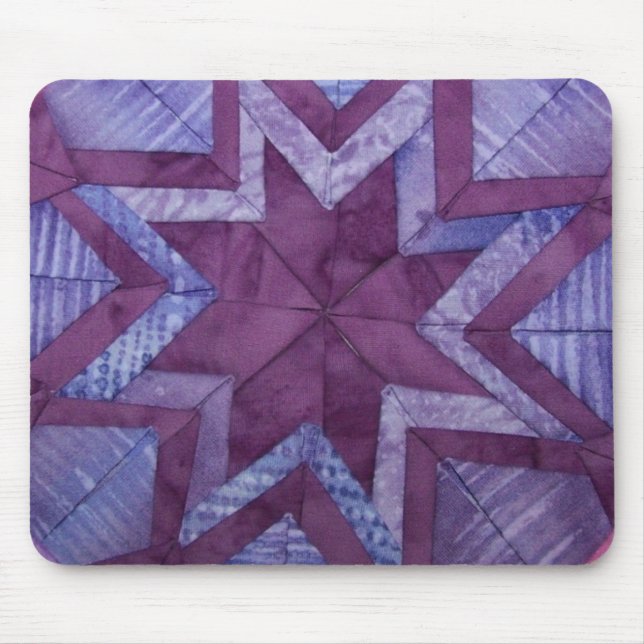 purple folded star Mousepad (Front)