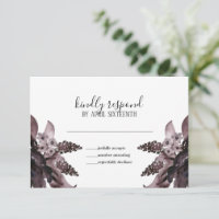Purple Foliage Floral Gothic Pagan Handfasting