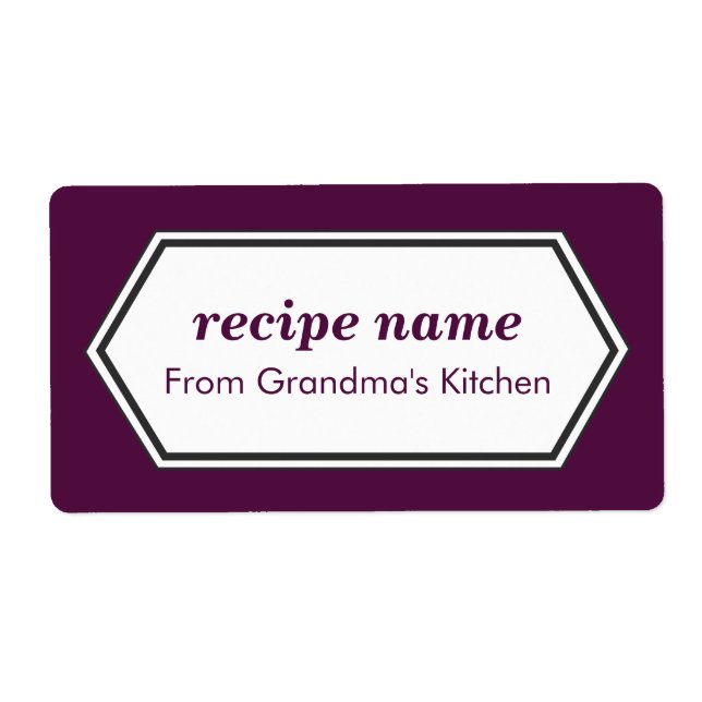 Purple Food Label (Front)