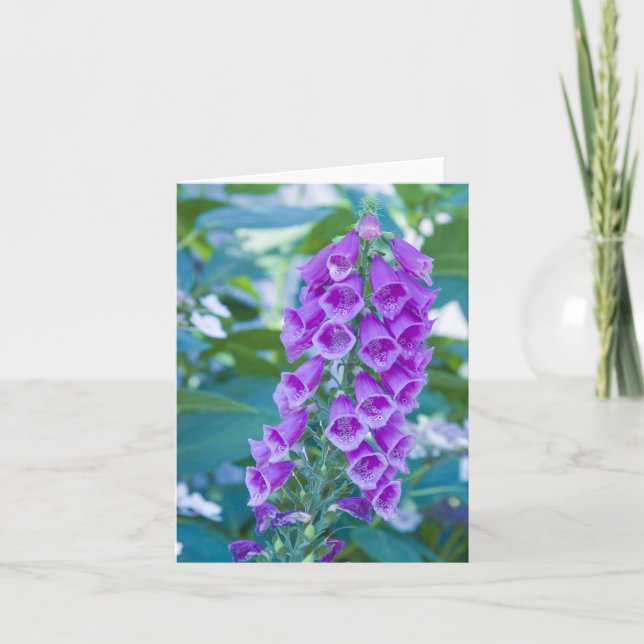 "Purple Forest Foxglove # 1" Card (Front)