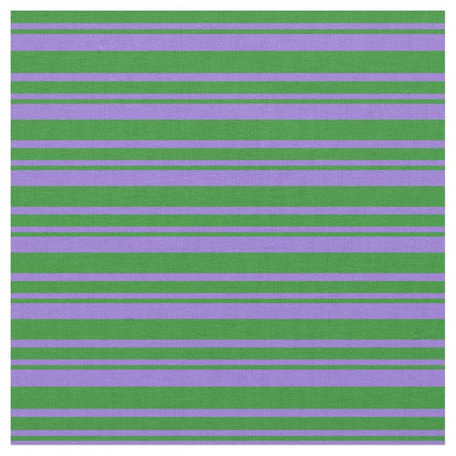 Purple & Forest Green Lined/Striped Pattern Fabric (Close Up)
