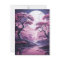 Purple Forest in Moonlight Background