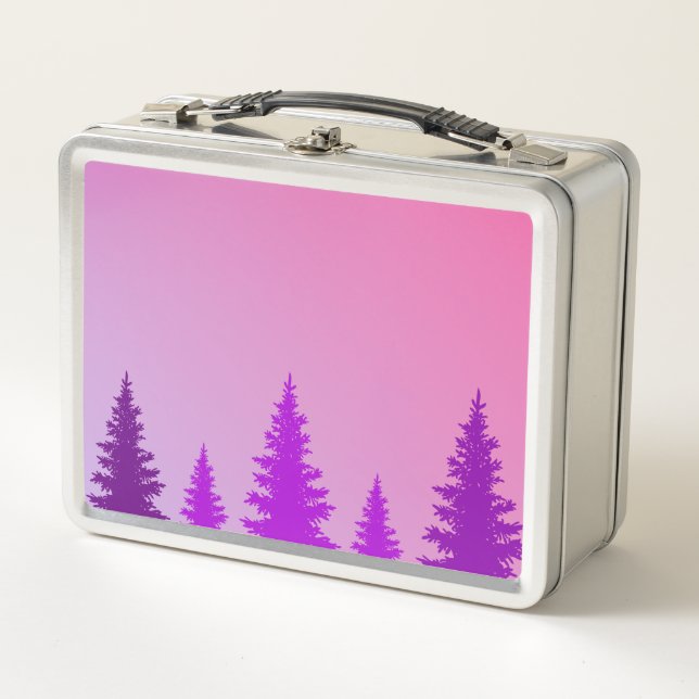 Purple Forest Metal Lunch Box (Front)