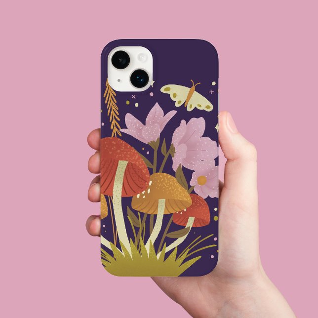 Purple Forest Mushroom iPhone Case (Creator Uploaded)