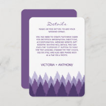 Purple Forest Range Woodland Wedding Detail