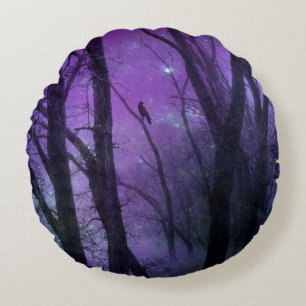 Purple Forest Round Cushion