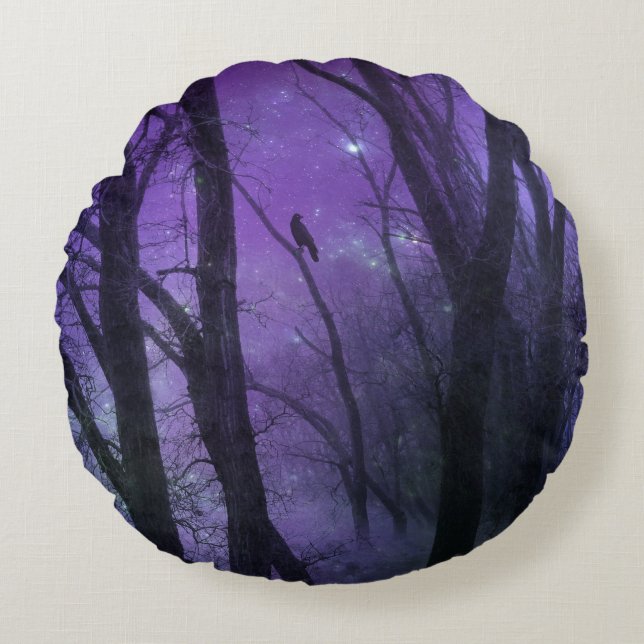 Purple Forest Round Cushion (Front)