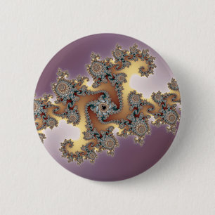 Purple - Fractal 6 Cm Round Badge