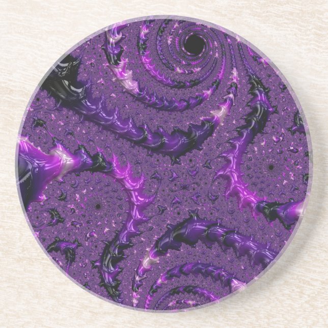 Purple Fractal Coaster (Front)