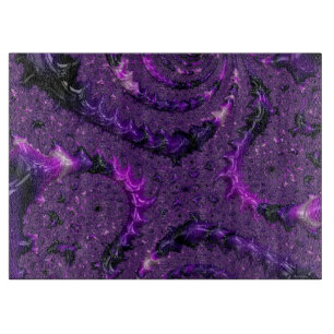 Purple Fractal Cutting Board