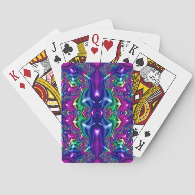 Purple Fractal Design ~  Playing Cards (Back)