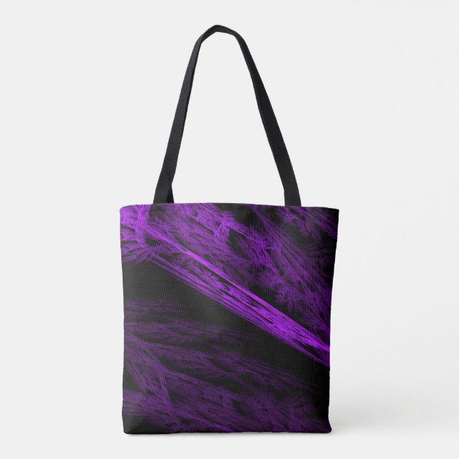 Purple Fractal Flame Art  Tank Top Tote Bag (Back)