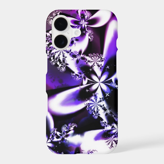 Purple Fractal Flower iPhone Case (Back)