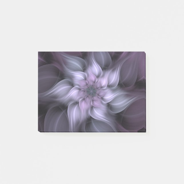 Purple Fractal Flower Post-it Notes (Front)